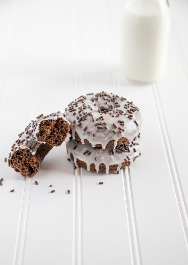 chocolate buttermilk donuts vanilla glaze sprinkles