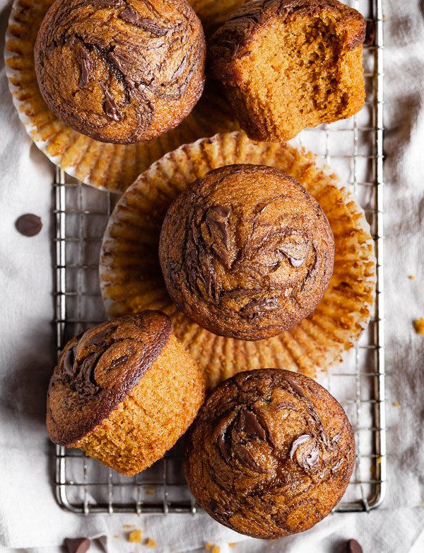 swirls-of-chocolate-on-pumpkin-muffin-tops