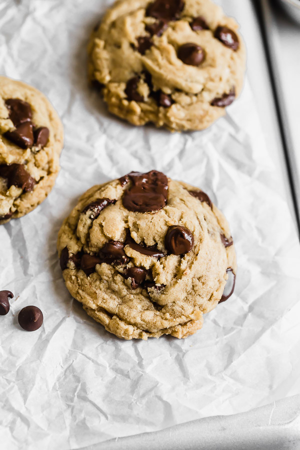 soft and chewy vegan chocolate chip cookies