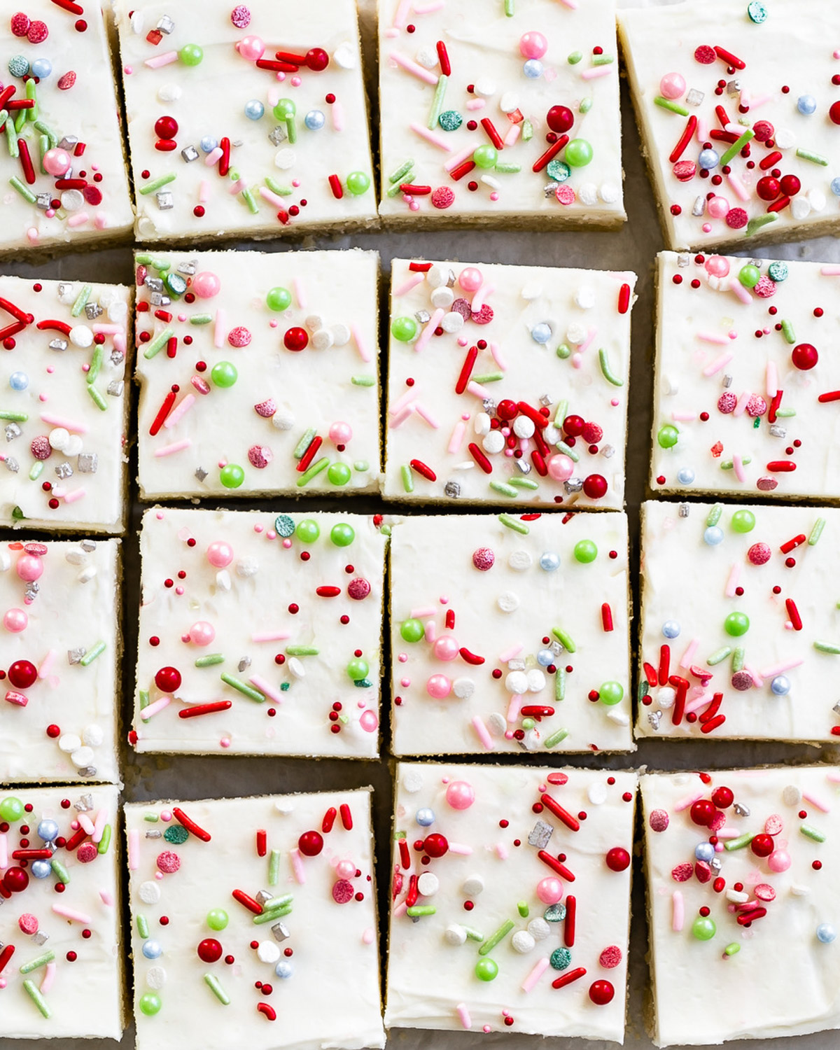 Christmas Tree Iced Sugar Cookie Bars (Easy Recipe)