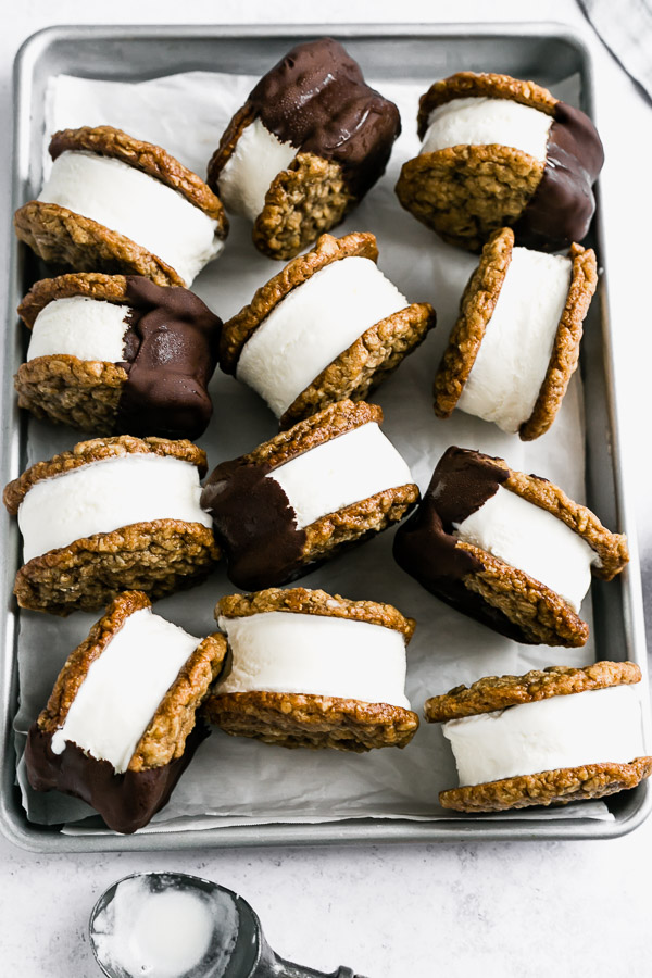 chocolate-covered-oatmeal-ice-cream-sandwiches