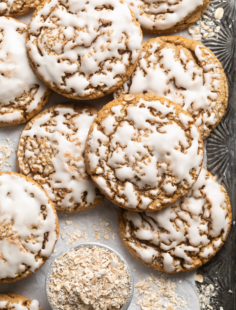 browned butter iced oatmeal cookies recipe